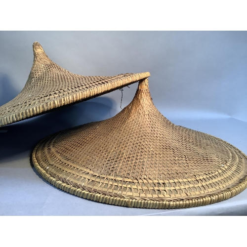 198 - Two Vietnamese rice picker's hats