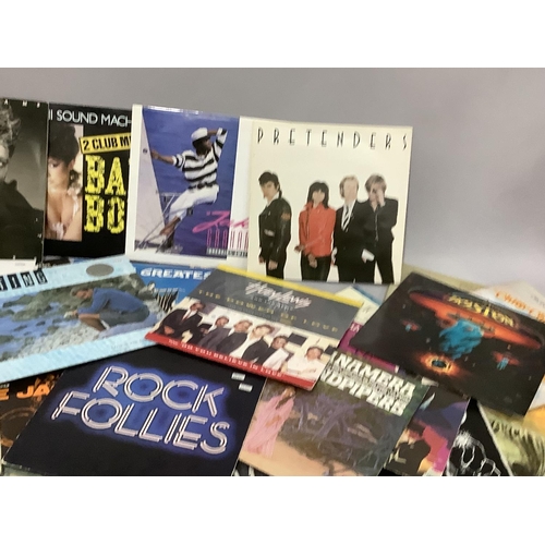 173 - A quantity of LPs including The Pretenders, Toyah, Blood, Sweat and Tears, Wings, The Moody Blues, J... 