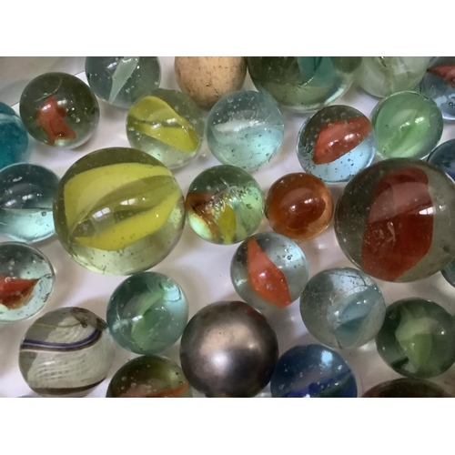 36 - A quantity of vintage marbles