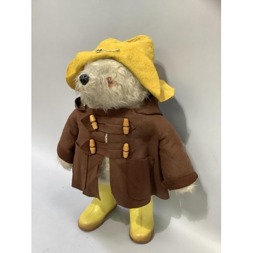 100 - A 1970s Paddington Bear figure with cloth label to rear of neck stating Gabrielle Designs 1972, desi... 