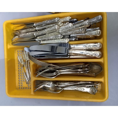 184 - A large quantity of silver plated Kings pattern cutlery