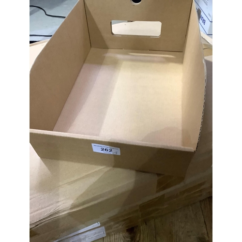 262 - Three packs of flat pack cardboard trays