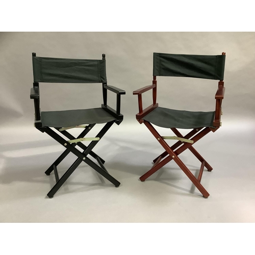 378 - Two director style chairs, one saying Pammie to the back the other saying Grandy to the back