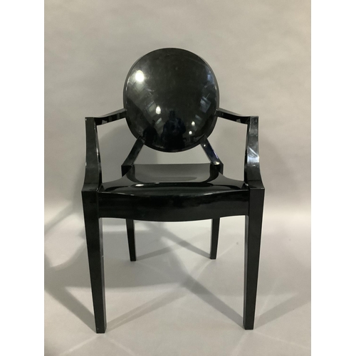 440 - A Kartel black ghost chair after the design by Philippe Starck