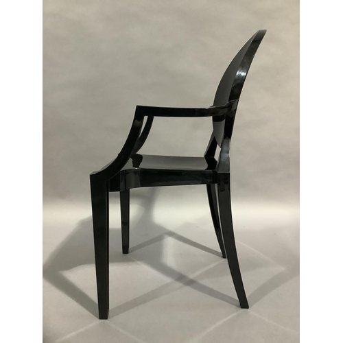 440 - A Kartel black ghost chair after the design by Philippe Starck