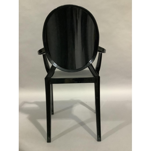 440 - A Kartel black ghost chair after the design by Philippe Starck