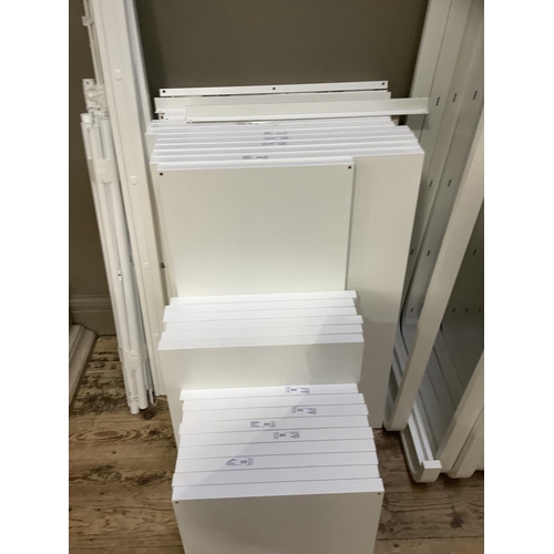 441 - A quantity of white metal Elvarli shelving by Ikea