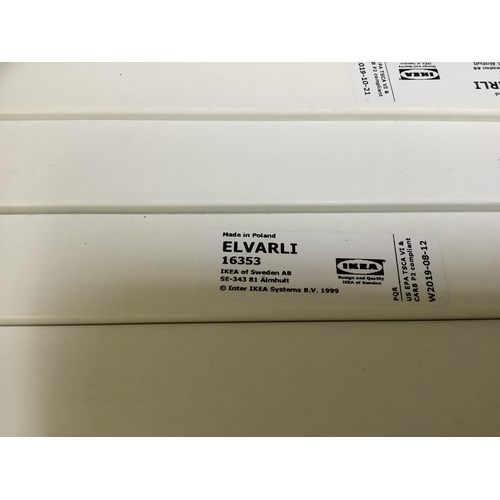 441 - A quantity of white metal Elvarli shelving by Ikea