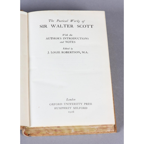 48 - SCOTT, SIR WALTER - THE POETICAL WORKS OF SIR WALTER SCOTT, portrait plate to frontispiece with tiss... 