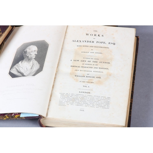 39 - POPE, ALEXANDER - THE WORKS OF ALEXANDER POPE, with notes and illustrations by himself and others, i... 