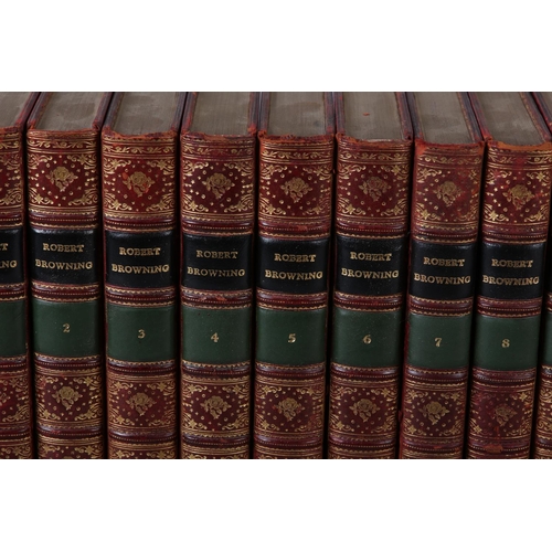 42 - BROWNING, ROBERT - ROBERT BROWNING'S POETICAL WORKS, in 16 vols, 1889, fine bindings by Sangorski & ... 