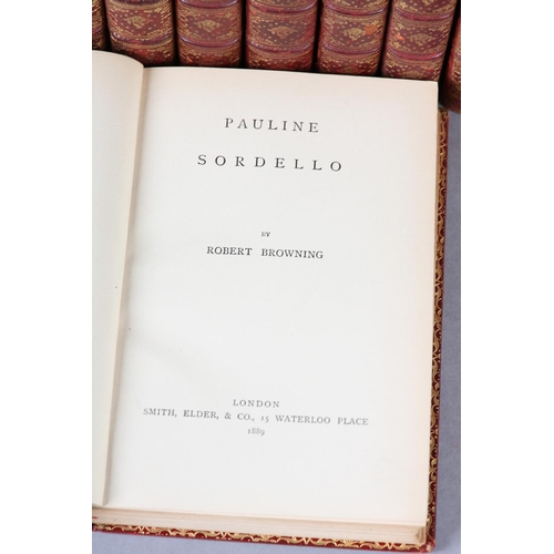 42 - BROWNING, ROBERT - ROBERT BROWNING'S POETICAL WORKS, in 16 vols, 1889, fine bindings by Sangorski & ... 