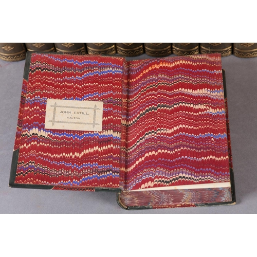 34 - DUMAS, ALEXANDRE - DUMAS' WORKS, 15 vols, marbled end paper and page edges, bookplate for John Estil... 