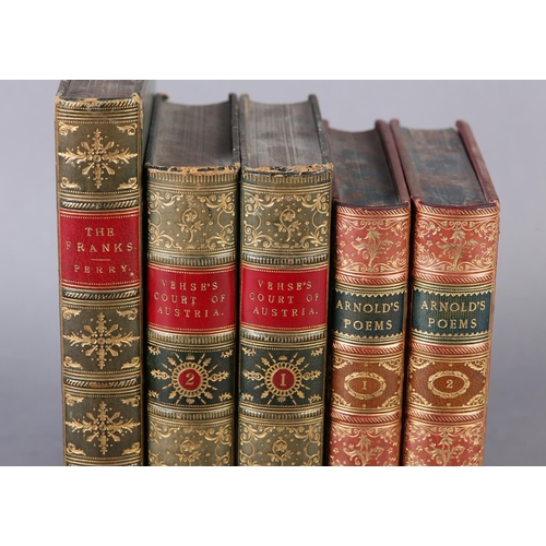 27 - ARNOLD, MATTHEW - POEMS, 2 vols, 1847, signed binding by Baker & Son, Clifton, in crimson full calf ... 