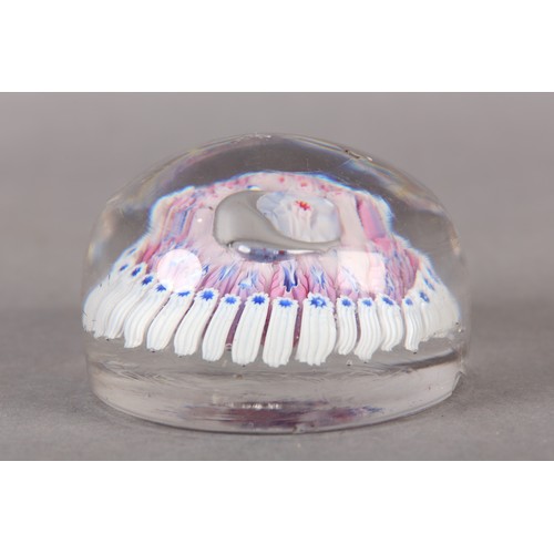 181 - A LATE 19TH/EARLY 20TH CENTURY GLASS PAPERWEIGHT, probably Clichy, having a central cane within thre... 