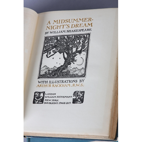 24 - RACKHAM, ARTHUR, ILLUS - A MIDSUMMER NIGHT'S DREAM, 40 colour tipped in plates, blue cloth gilt pict... 