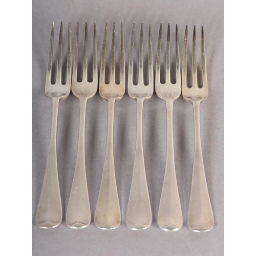 213 - SIX SILVER FORKS, London 1918-1927, Mappin & Webb, total approximate weight 14oz