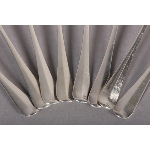 214 - EIGHT GEORGE V SILVER RAT TAIL SOUP SPOONS, London 1931-1932 for Goldsmiths & Silversmith Co Ltd, to... 