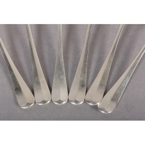 217 - SIX SILVER FRUIT SPOONS, Sheffield 1934, 1935 and 1937, for Atkin Brothers, total approximate weight... 