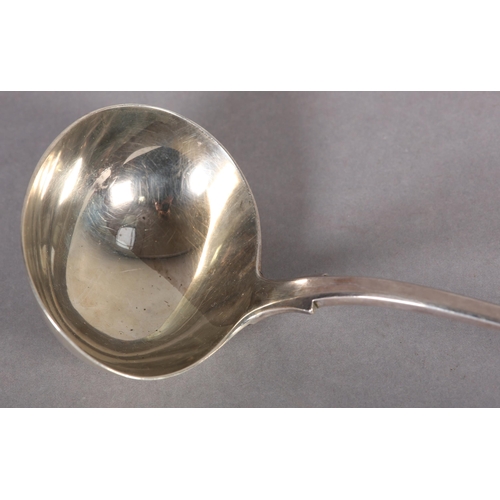 218 - WILLIAM IV SILVER SOUP LADLE, London 1836, for James Wilks, approximate weight 8.5oz