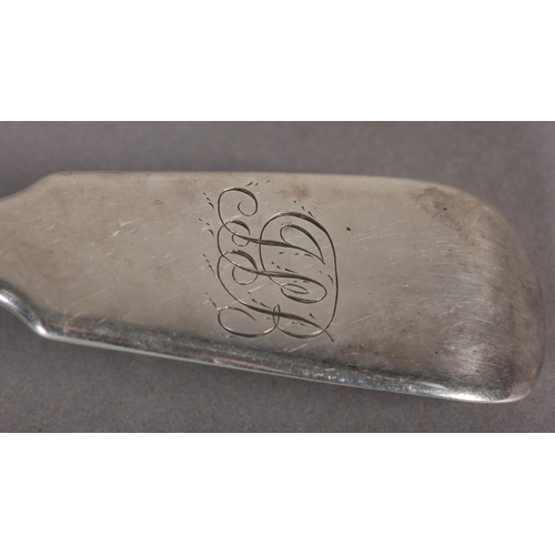 218 - WILLIAM IV SILVER SOUP LADLE, London 1836, for James Wilks, approximate weight 8.5oz