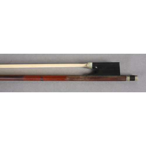 2 - FRANCOIS LUPOT II, French (1774-1838), a French nickel mounted violin bow stamped Lupot, the stick r... 