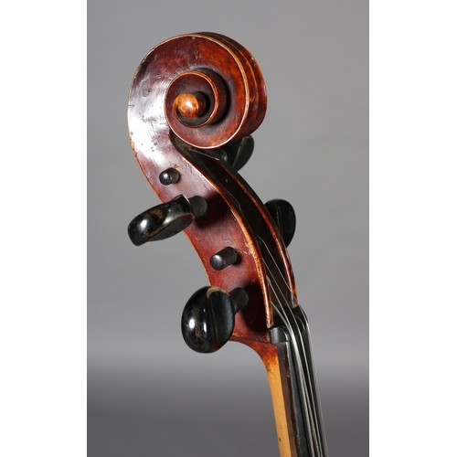 5 - A LATE 19TH/EARLY 20TH CENTURY CELLO, unlabelled, two piece back, 29.5 inches, 75cm, with soft case,... 