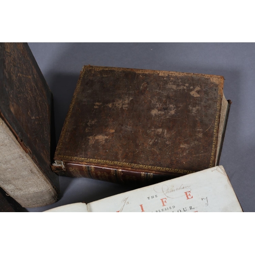 11 - FLEETWOOD, REV J - THE LIFE OF JESUS CHRIST, published 1767 (front board detached) and a further cop... 