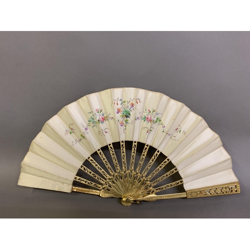 27 - Rinaldo and Armida: a small 20th century paper leaf version of the well-known fan, backed in this ga... 