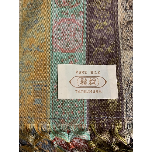 297 - A Japanese pure woven silk shawl, or table runner, a Tatsumura creation, often referred to as 