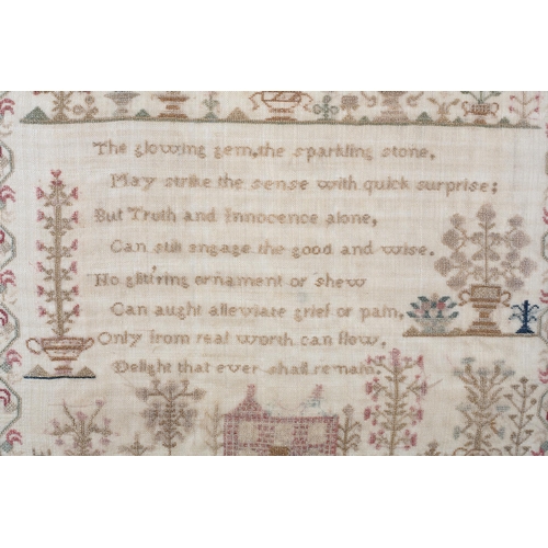 156 - A Henderson family needlework sampler, finished by Mary Henderson on October 26th 1819, at H Nutter’... 