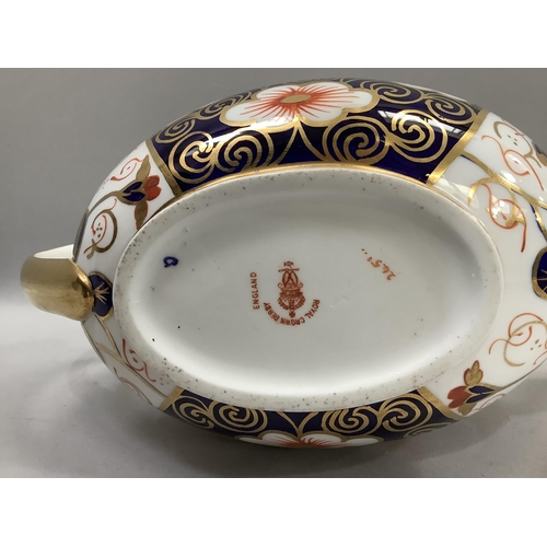 14 - Royal Crown Derby 'Traditional Imari' teapot, with gilt and peach spout bearing mark to base no.2451... 