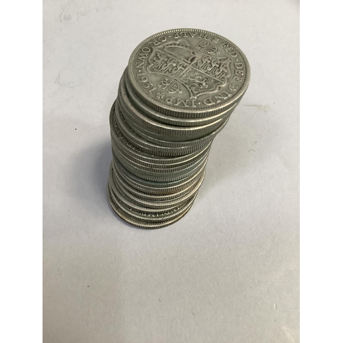 379 - Approx. 300g of pre '47 silver Half crowns