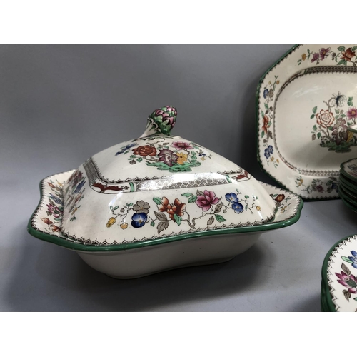 83 - Quantity of Spode 'Chinese Rose' dinner and teaware comprising six cups and saucers, vegetable dish ... 