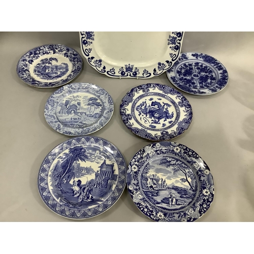 175 - Collection of blue and white ware including a Doulton series ware plate of Oyama heraldic design, Da... 