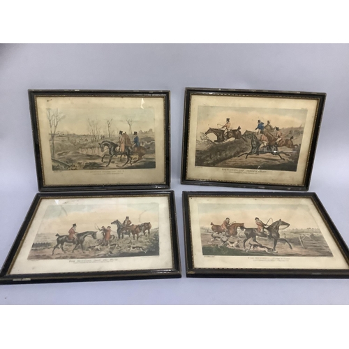 310 - A set of four hunting prints after H Alken  Fox Hunting published by McLean, coloured engravings