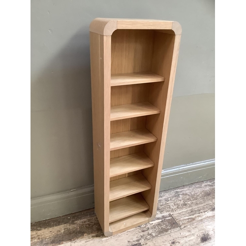 162 - A modern storage shelving unit comprising six shelves, 100cm high, 30cm wide