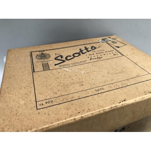 60 - A grey top hat by Scott's of London, in original box