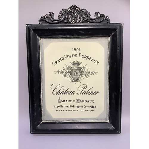 286B - A pair of black and cream pseudo advertising boards for Chateau Yquem and Chateau Palmer with pierce... 