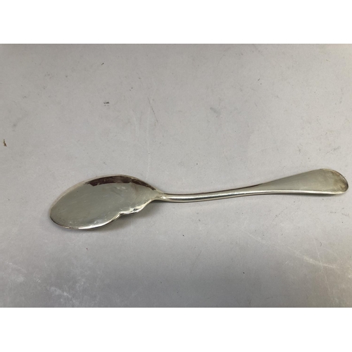 350 - Six silver plated fruit spoons with Continental marks