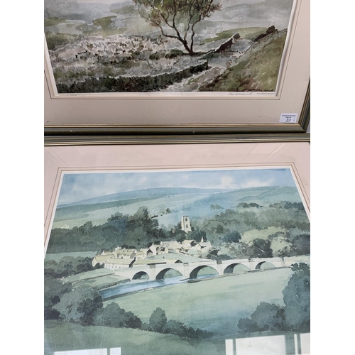 304 - Two Sam Chadwick signed and numbered prints, Burnsall, , no. 276/358 and Ribblesdale, no. 88/425