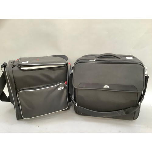 582 - An Audi car cool bag together with a travel case