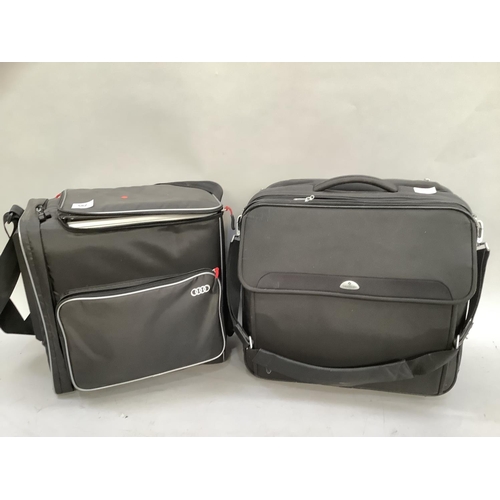 582 - An Audi car cool bag together with a travel case