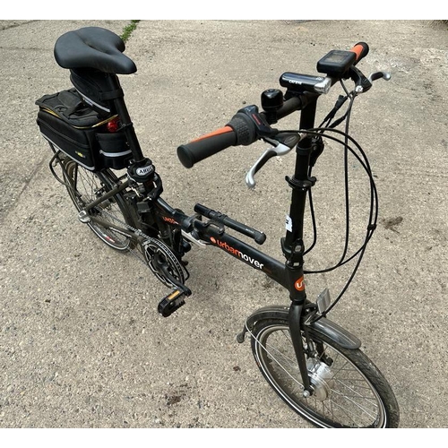 An Urban Mover UM30 Elite folding electric assisted pushbike with