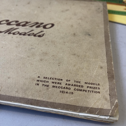 127 - A selection of early Meccano instruction. Books from sets 2, 6, 6a, 7/8 and 9, along with an earlier... 