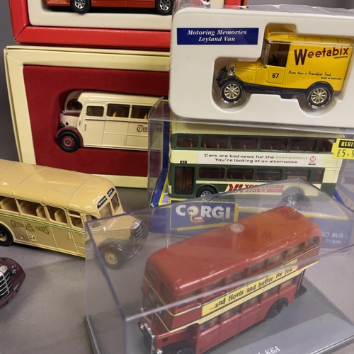 56 - A collection of 19 Corgi Classics and Cameo die cast models of buses and coaches, including a Yorksh... 