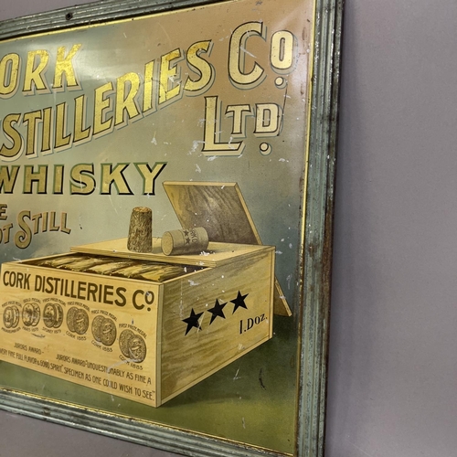 63 - A Cork Distilleries Whisky pictorial tin advertising sign.