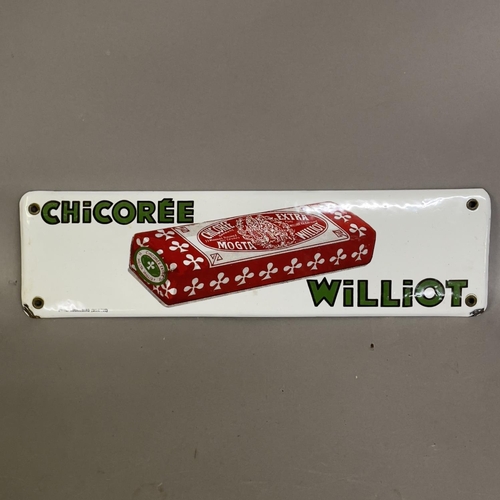 65 - A vintage Chicoree Williot enamelled advertising sign