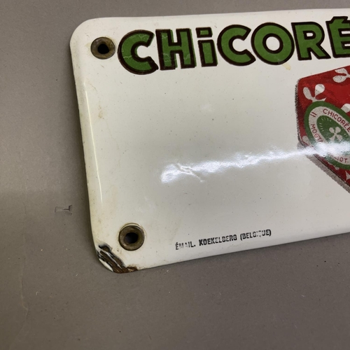 65 - A vintage Chicoree Williot enamelled advertising sign