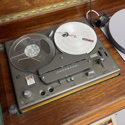 19 - A rare and unusual stereo hifi component system from the late 1960s fitted in a custom built cabinet... 